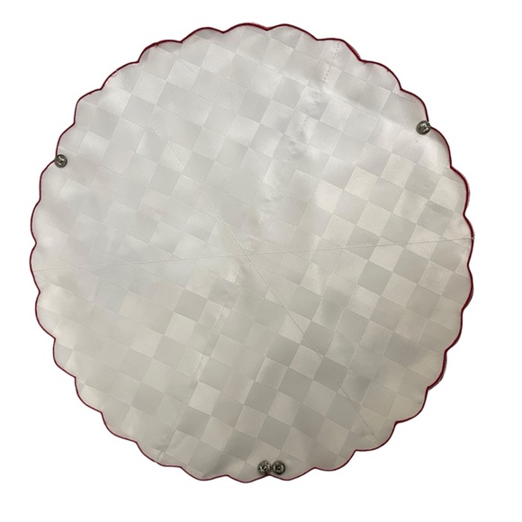 VTG Christmas Fabric Dinner Roll Cozy Holder Liner Embroidered Red Green Candle - Picture 5 of 7